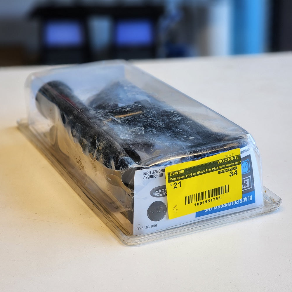 Trip Lever 1-1/2 in. Black Poly Pipe Bath Waste and Overflow Drain in Oil Rubbed Bronze (WO-2-RB-TL) Trip Lever 1-1/2 in. Black Poly Pipe Bath Waste and Overflow Drain in Oil Rubbed Bronze (WO-2-RB-TL)